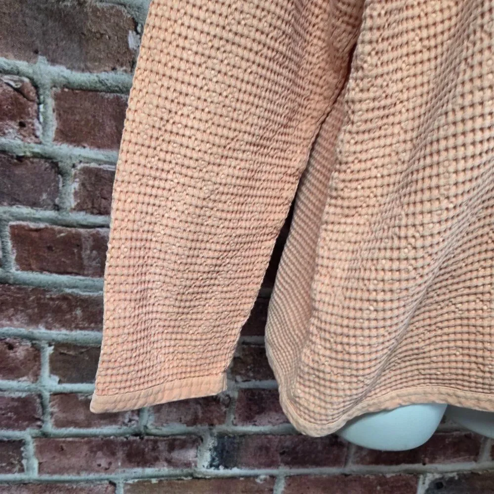 Focus Honeycomb Knit Pullover Sweater | Women’s XL‎ | Pink Peach